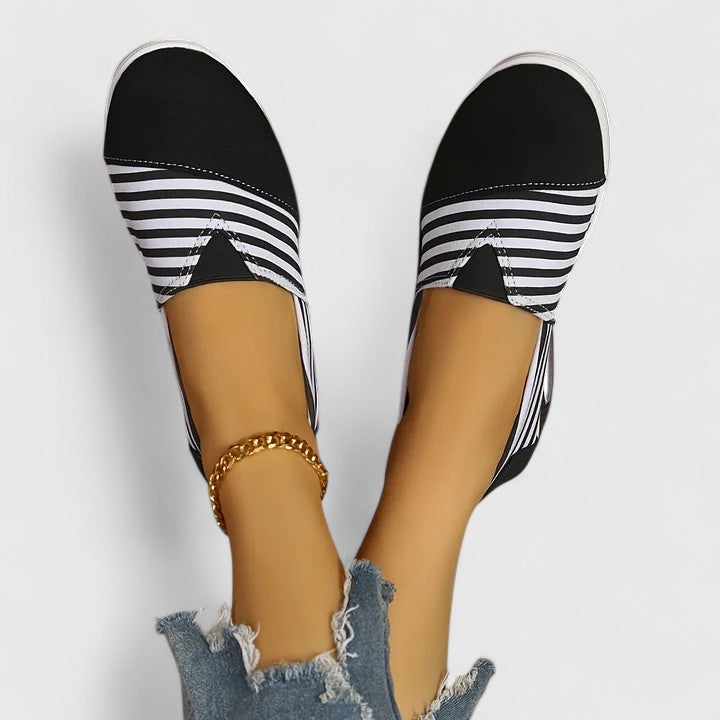 Women's Striped Slip-On Trainers