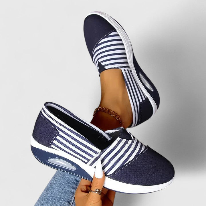 Women's Striped Slip-On Trainers