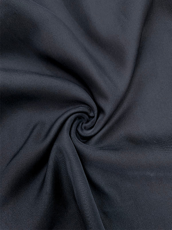 Navy blue gauze pleated maxi dress