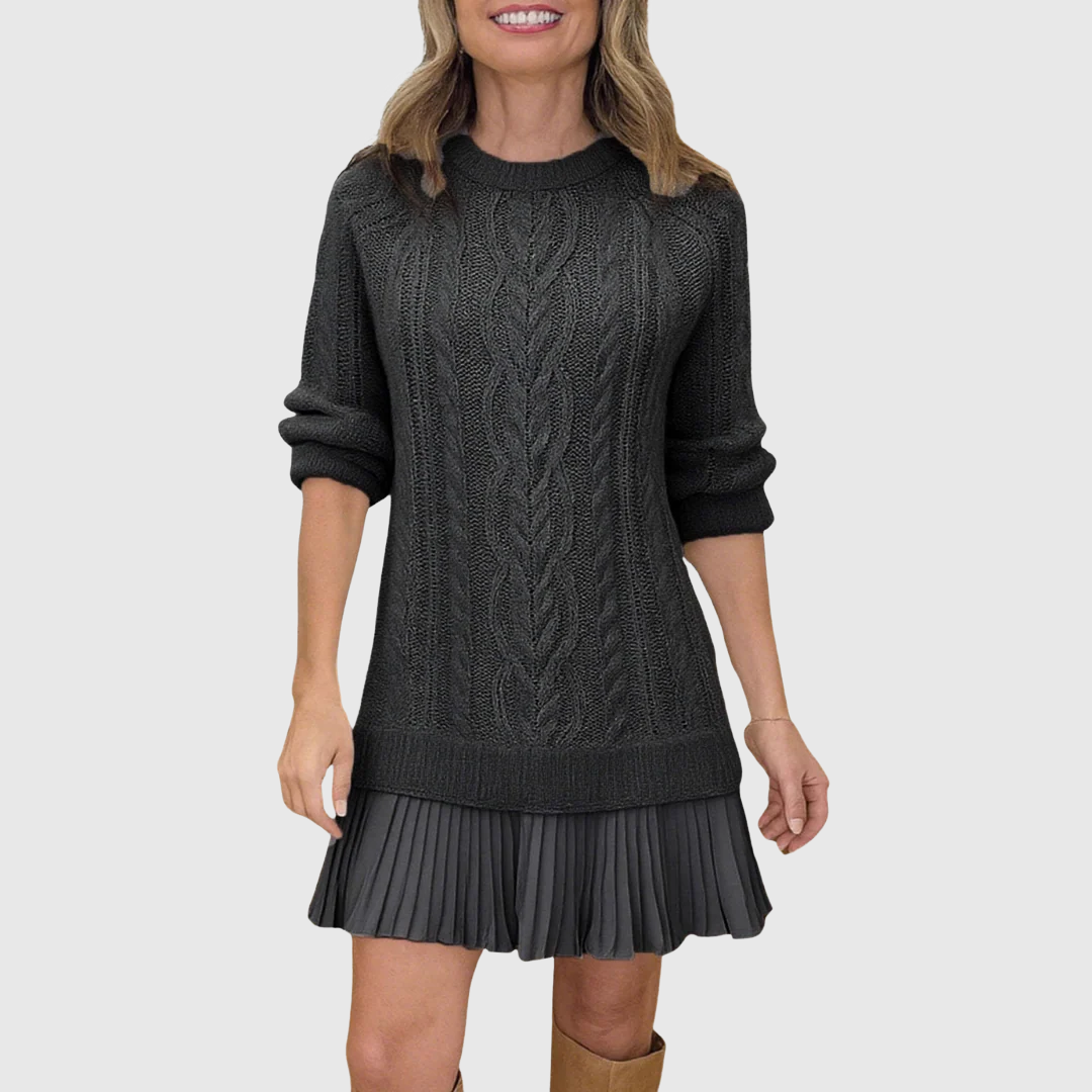 Cable-Knit Sweater Dress