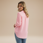Women's classic button-up shirt, fabric detail