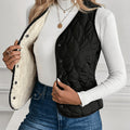 Black reversible quilted Jacket, front view