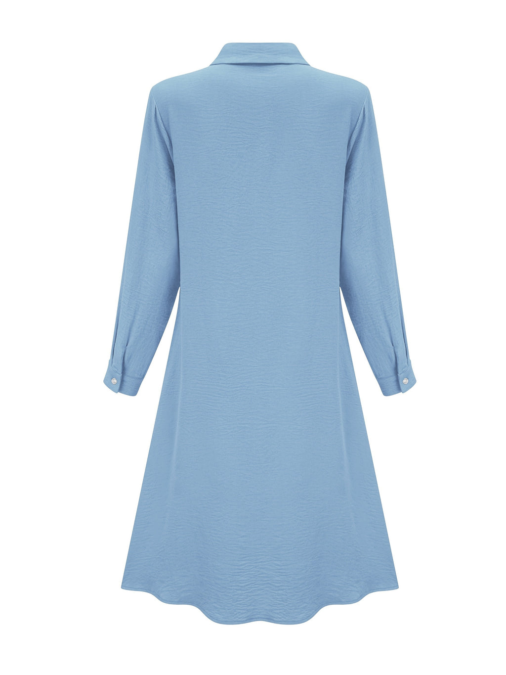 Long sleeve lapel button-front shirt dress | Alba Muse