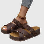 Women's orthopaedic support sandals, front view