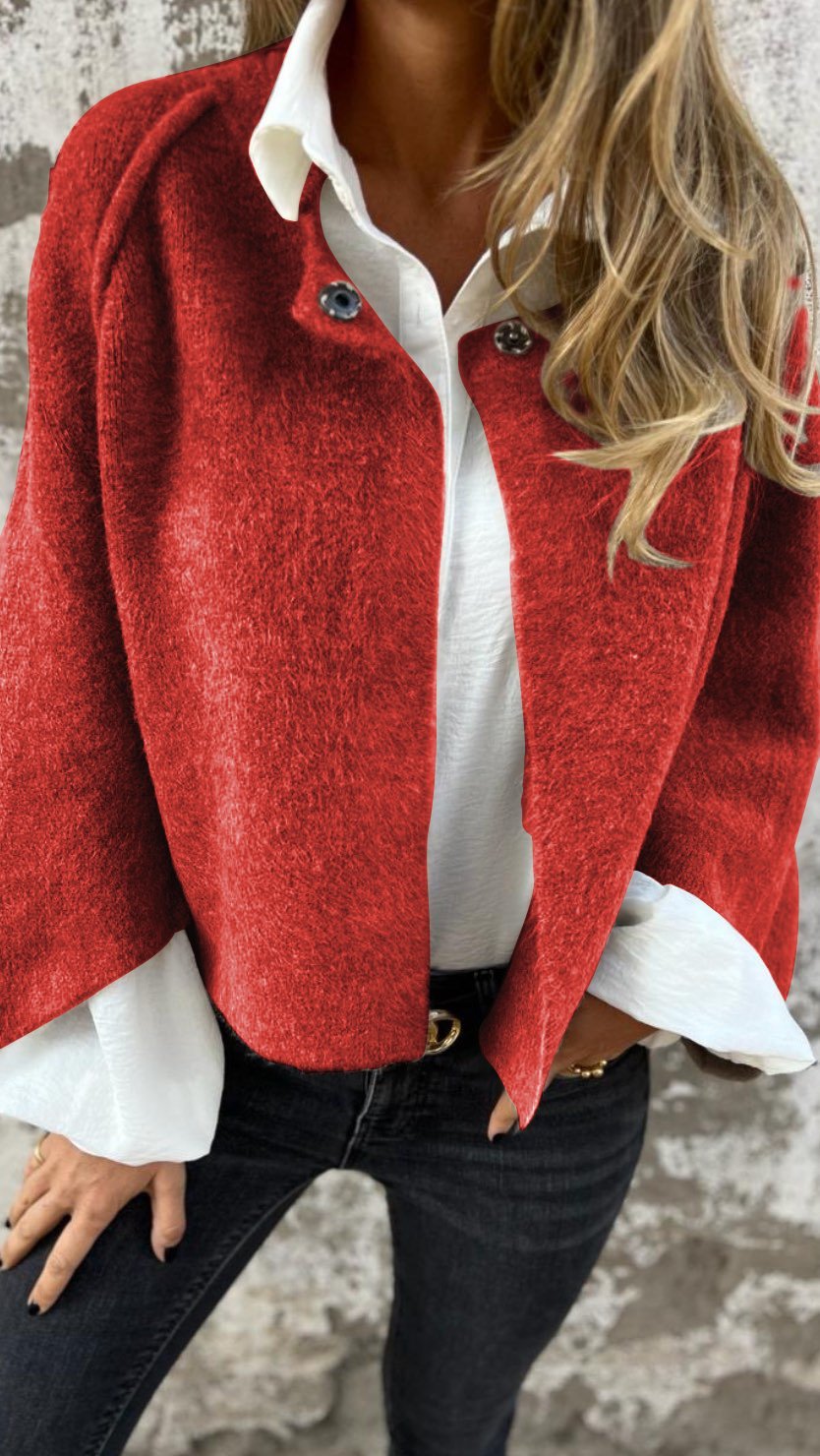 Single breasted longline wool coat with a longline cut