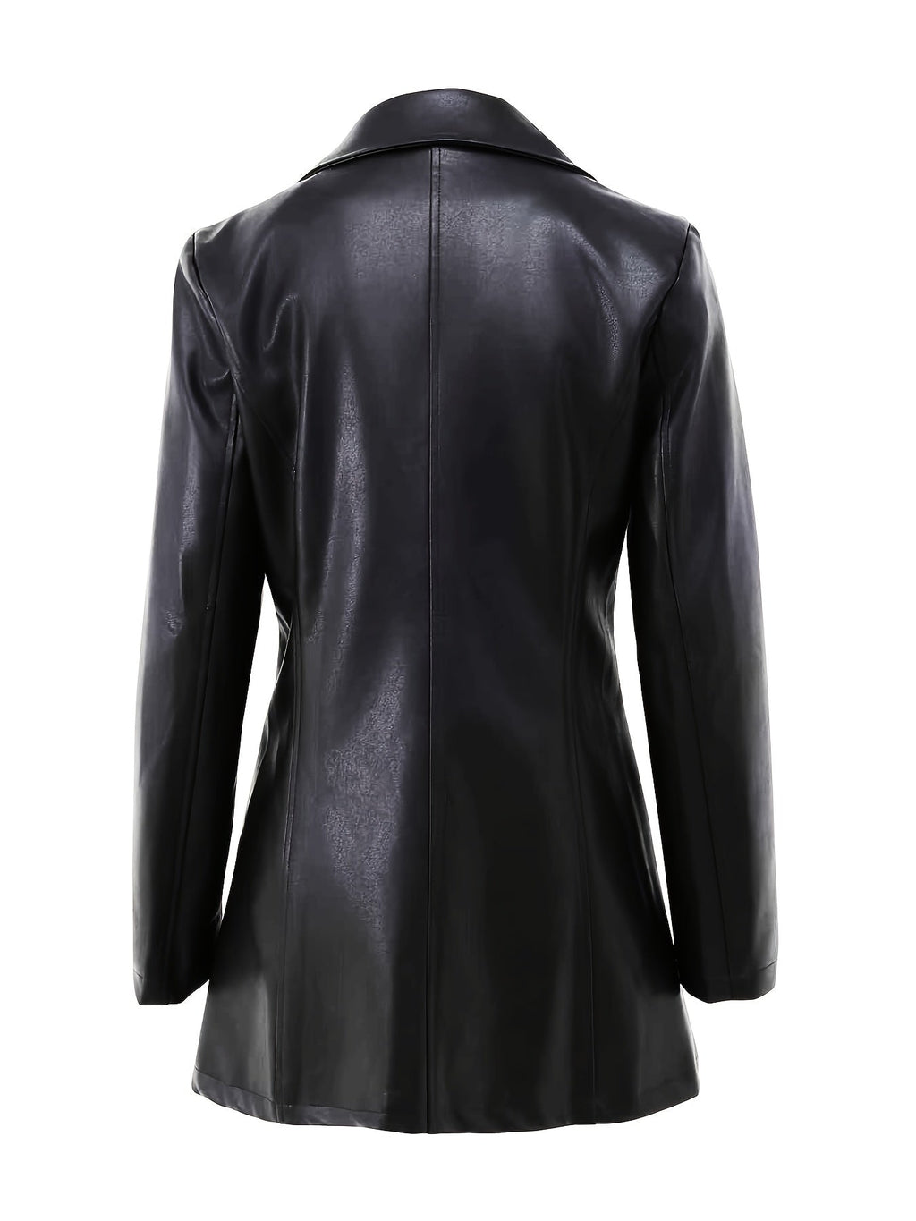 Black mid-length A-line Coat