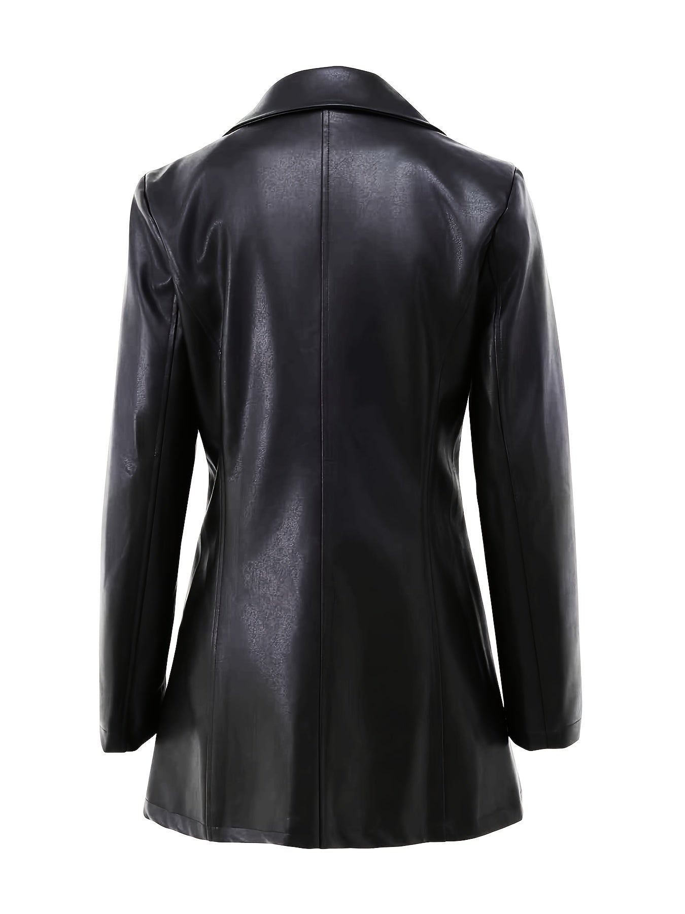 Black mid-length A-line Coat