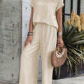 Short Sleeve Top & Wide Leg Trousers Co-ord Set