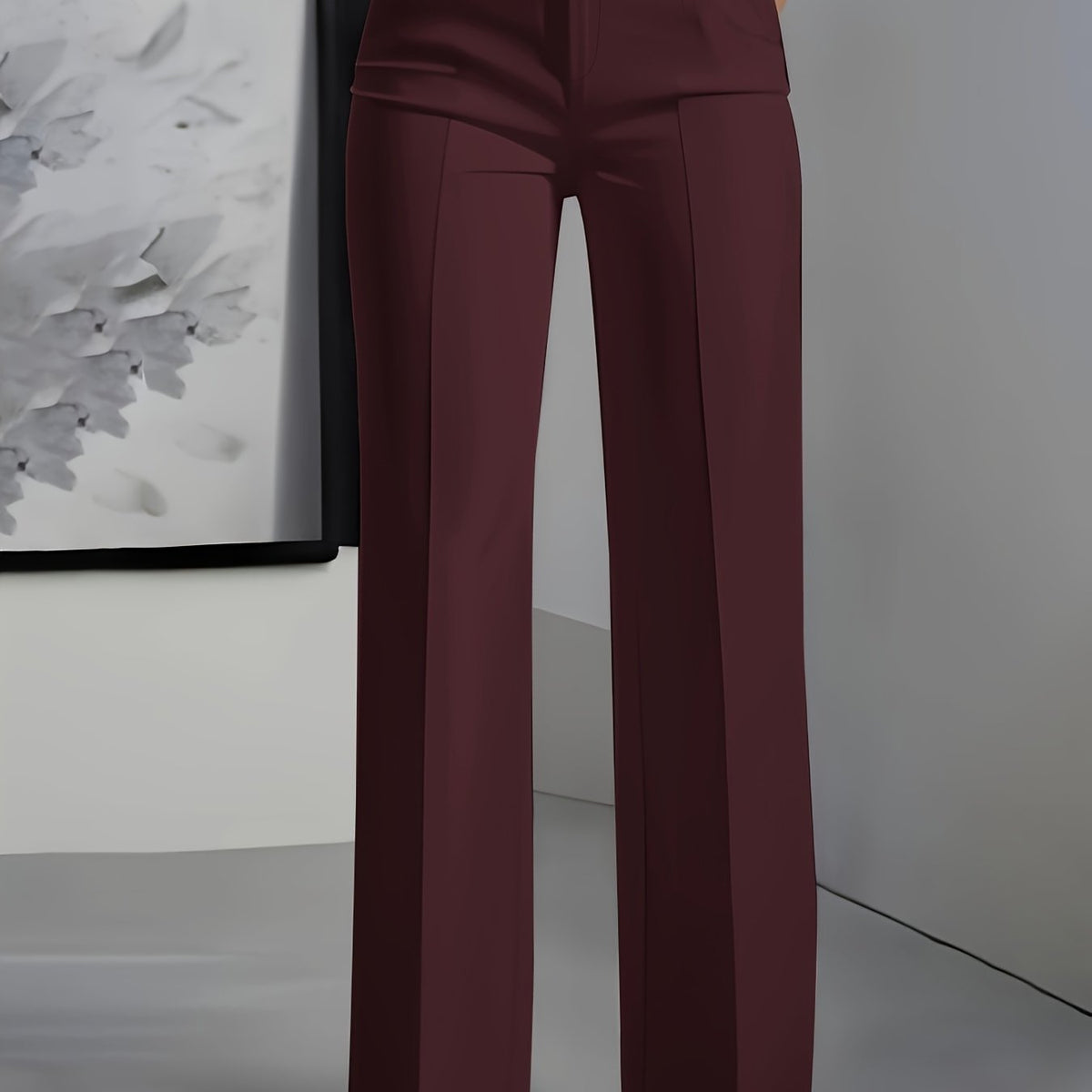 Red tailored high-rise wide-leg Trousers