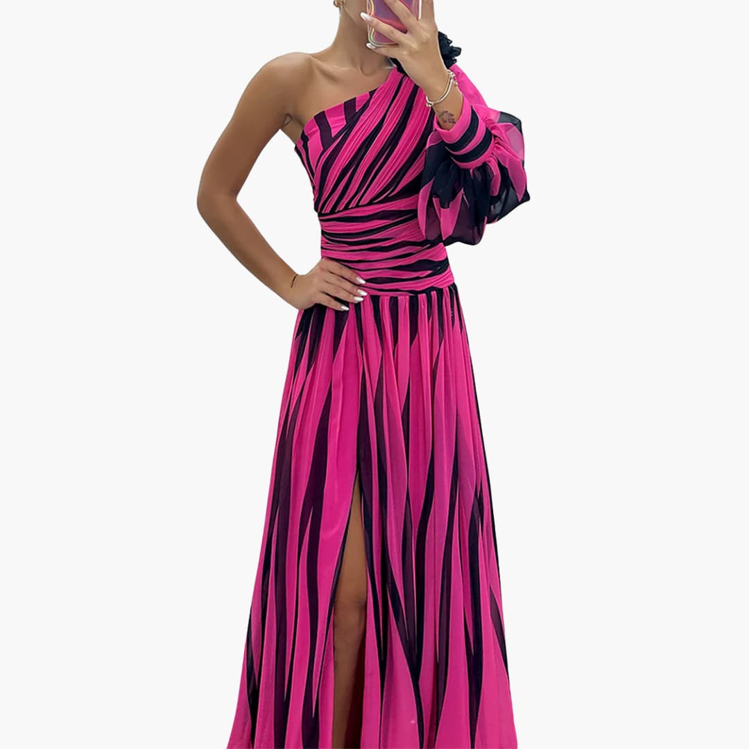 Side split maxi dress lifestyle shot