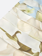 Women's Floral Boat Neck Sleeveless Maxi Dress large-scale floral print close-up - Wedding Guest Maxi Dress