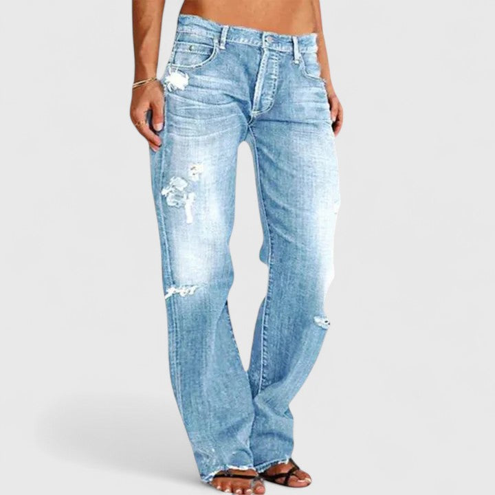 Vintage Distressed Bootcut Jeans