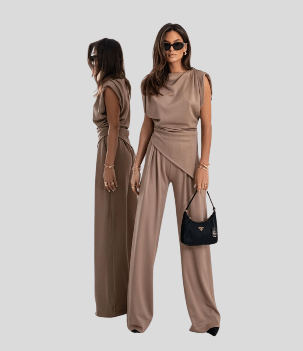 Addison matching set lifestyle shot casual style