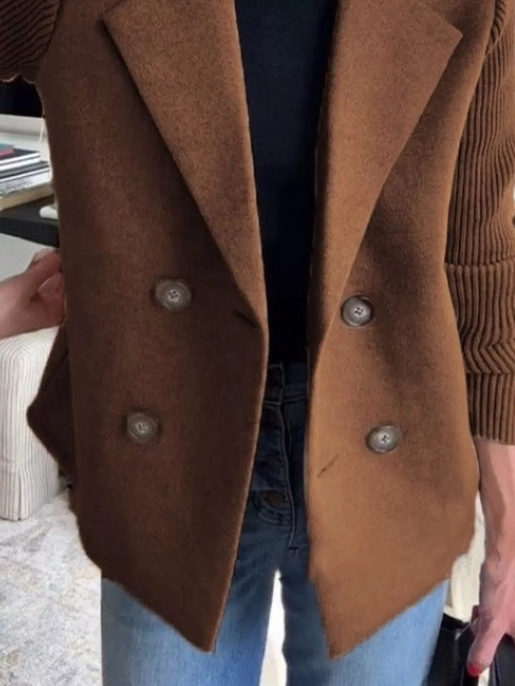 Pink Shawl Collar Coat