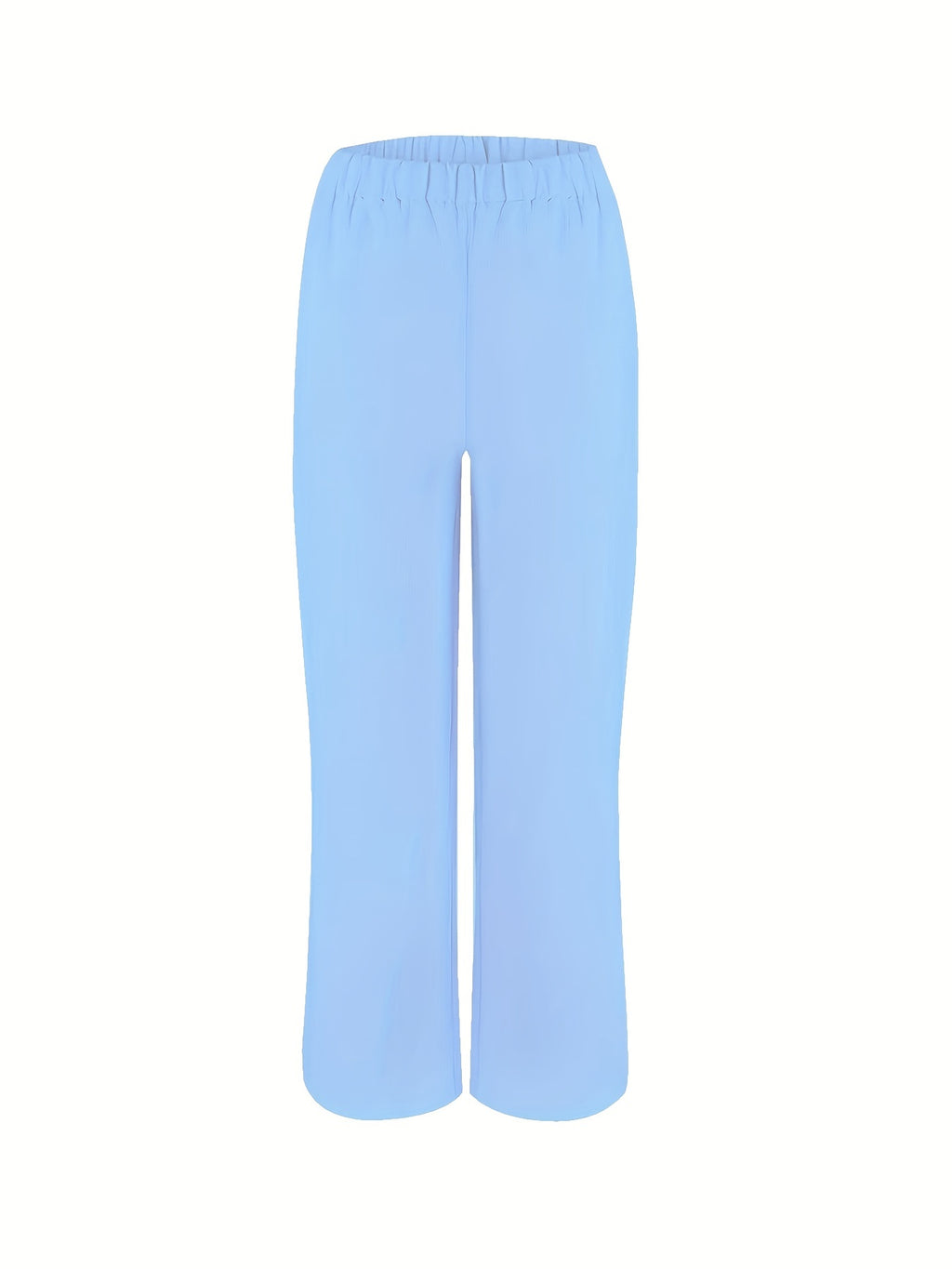 Relaxed Fit Wide Leg Trousers Co-ord Set in White, styled view