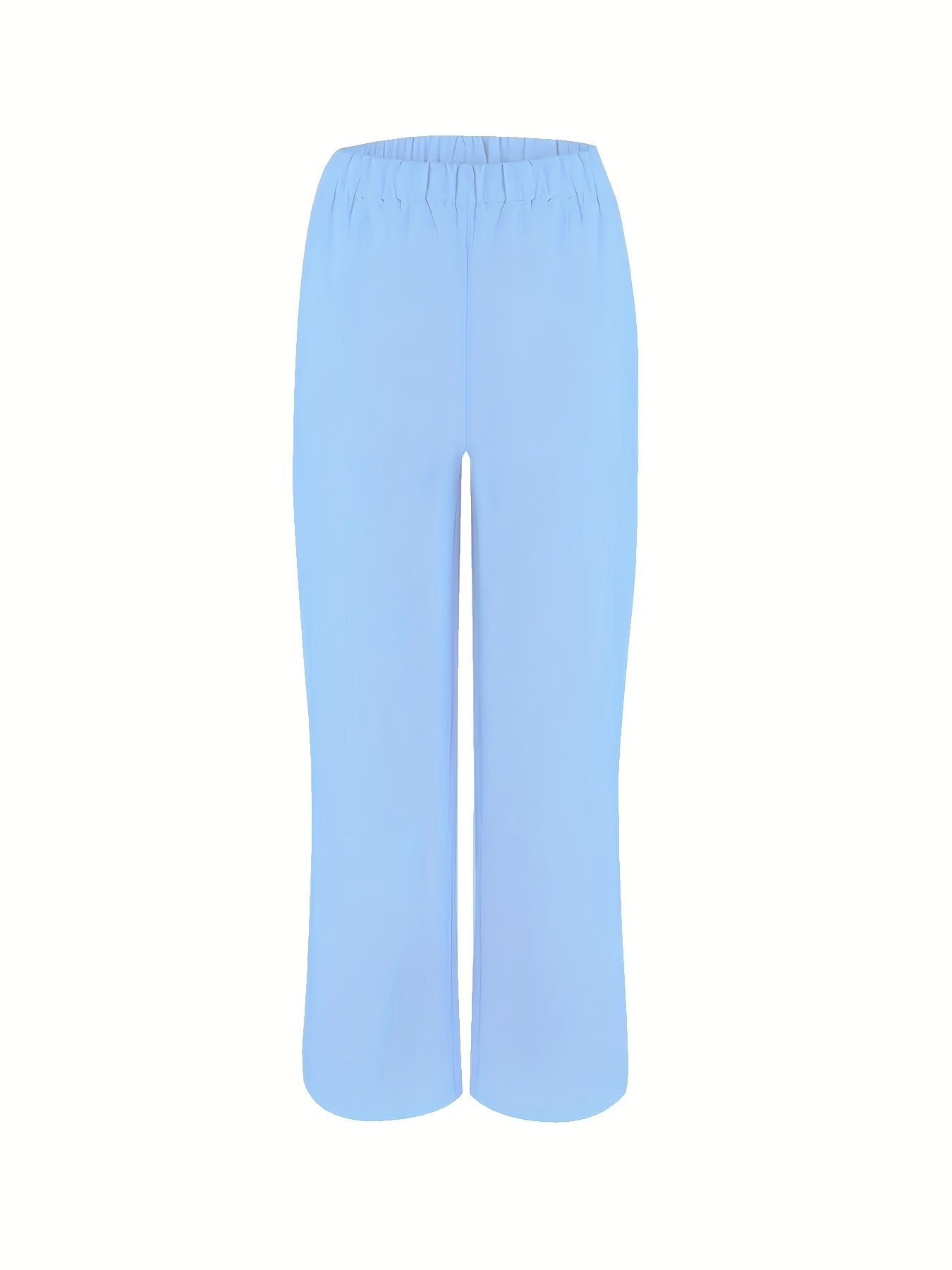 Relaxed Fit Wide Leg Trousers Co-ord Set in White, styled view