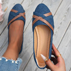 Women's orthopaedic wide toe box slip-on shoes, front view