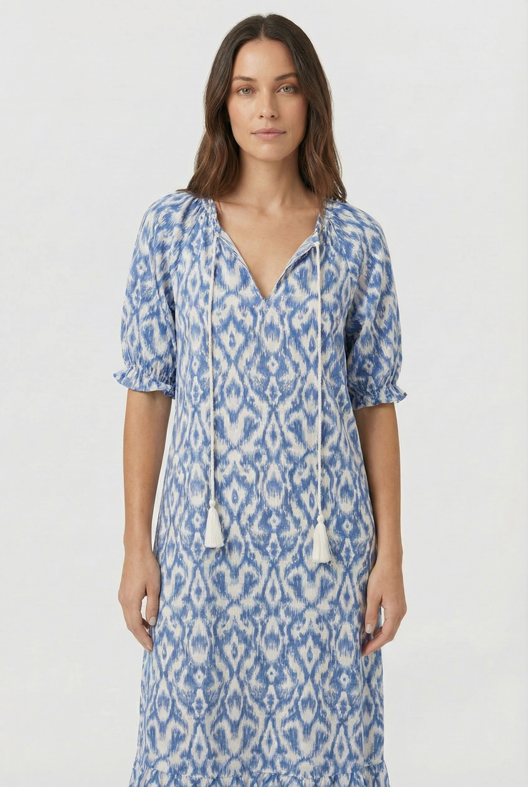 Women's Floral Print V-neck Maxi Dress