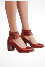 Women's strappy ankle strap heels for everyday wear