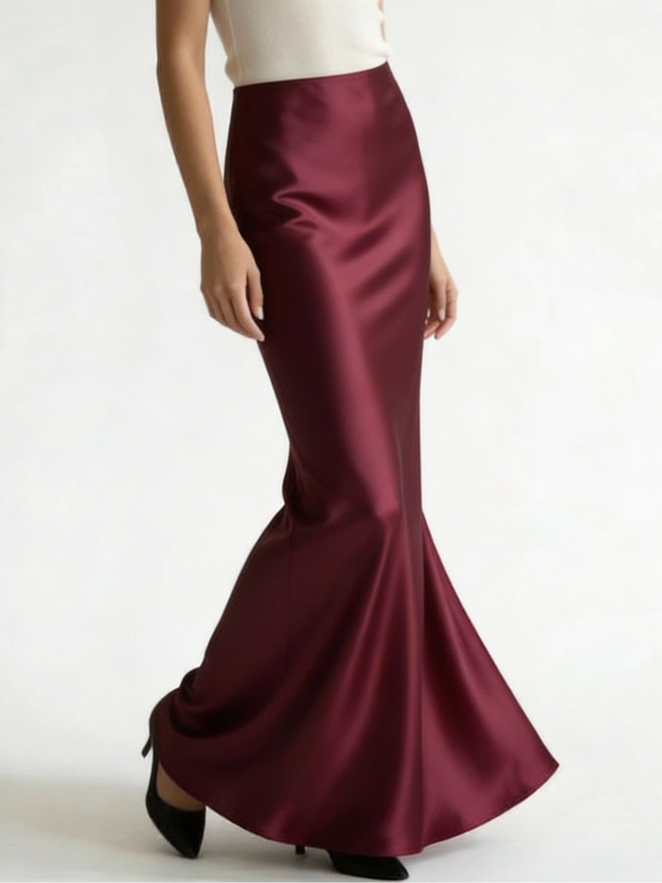 The Lorena Satin Maxi Skirt