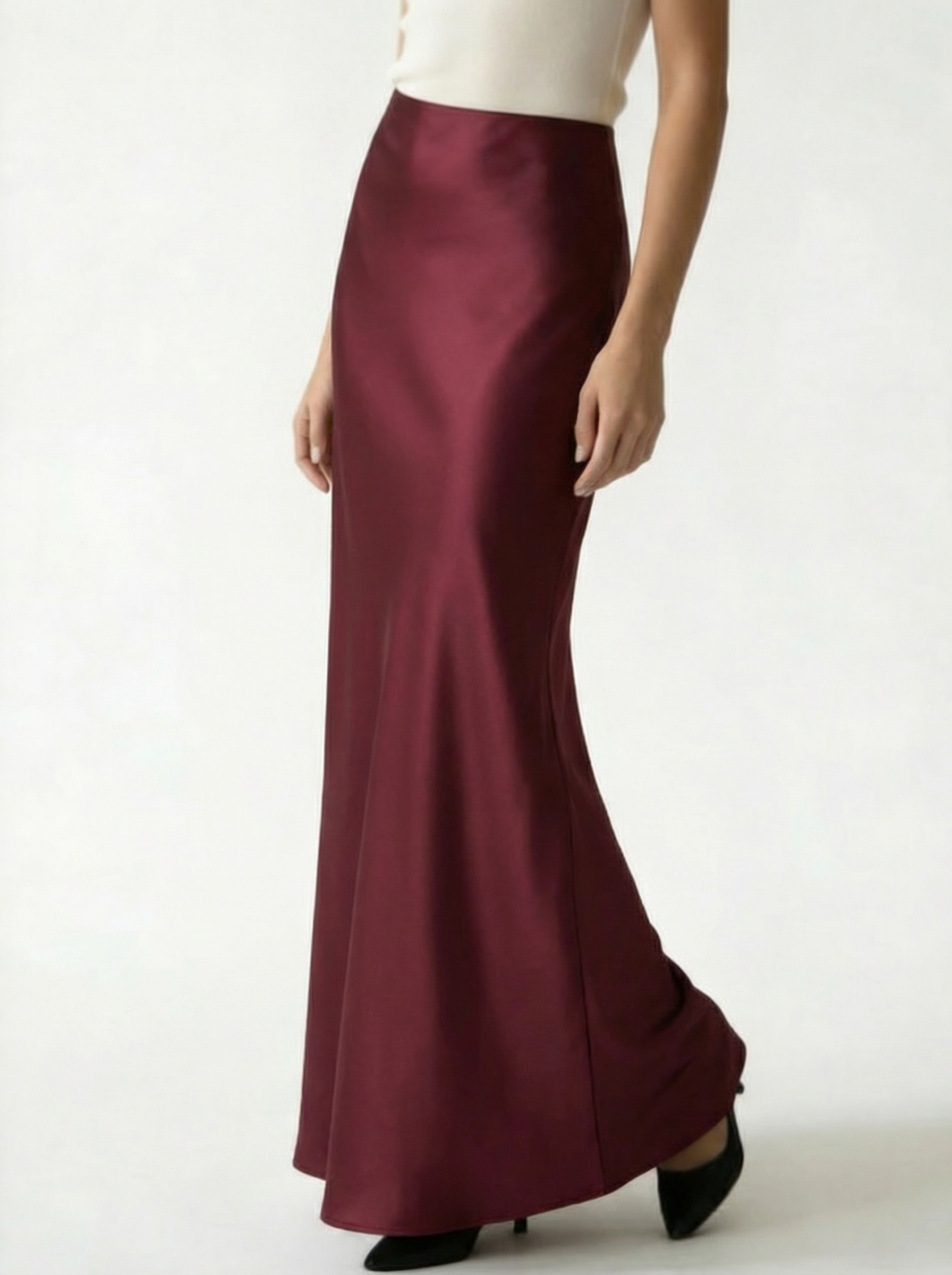 The Lorena Satin Maxi Skirt