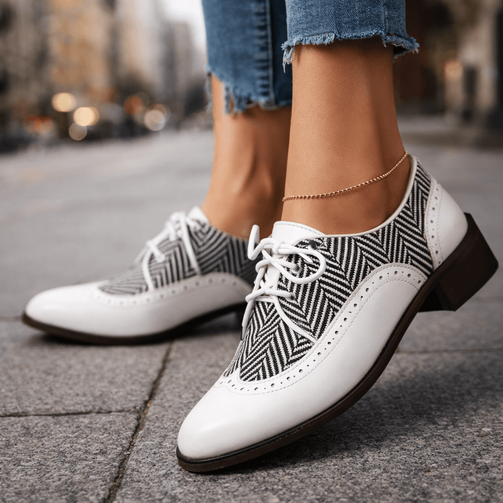 Smart Casual Tweed Herringbone Brogues