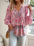 Women’s Floral Long Sleeve Boho Blouse