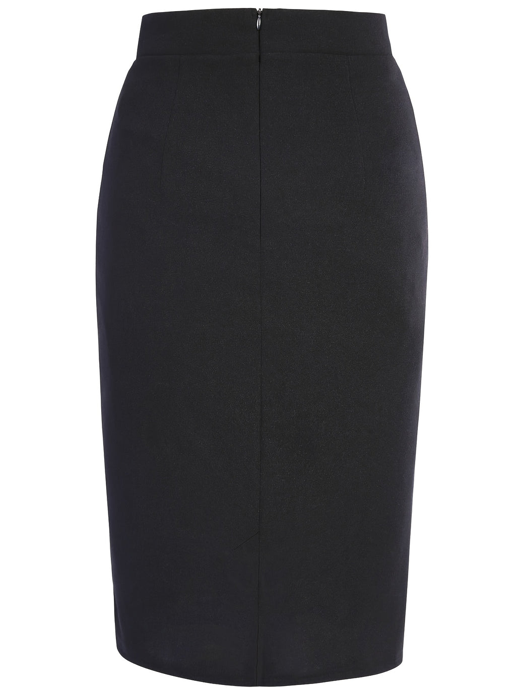 Black Golden Button Pencil Skirt