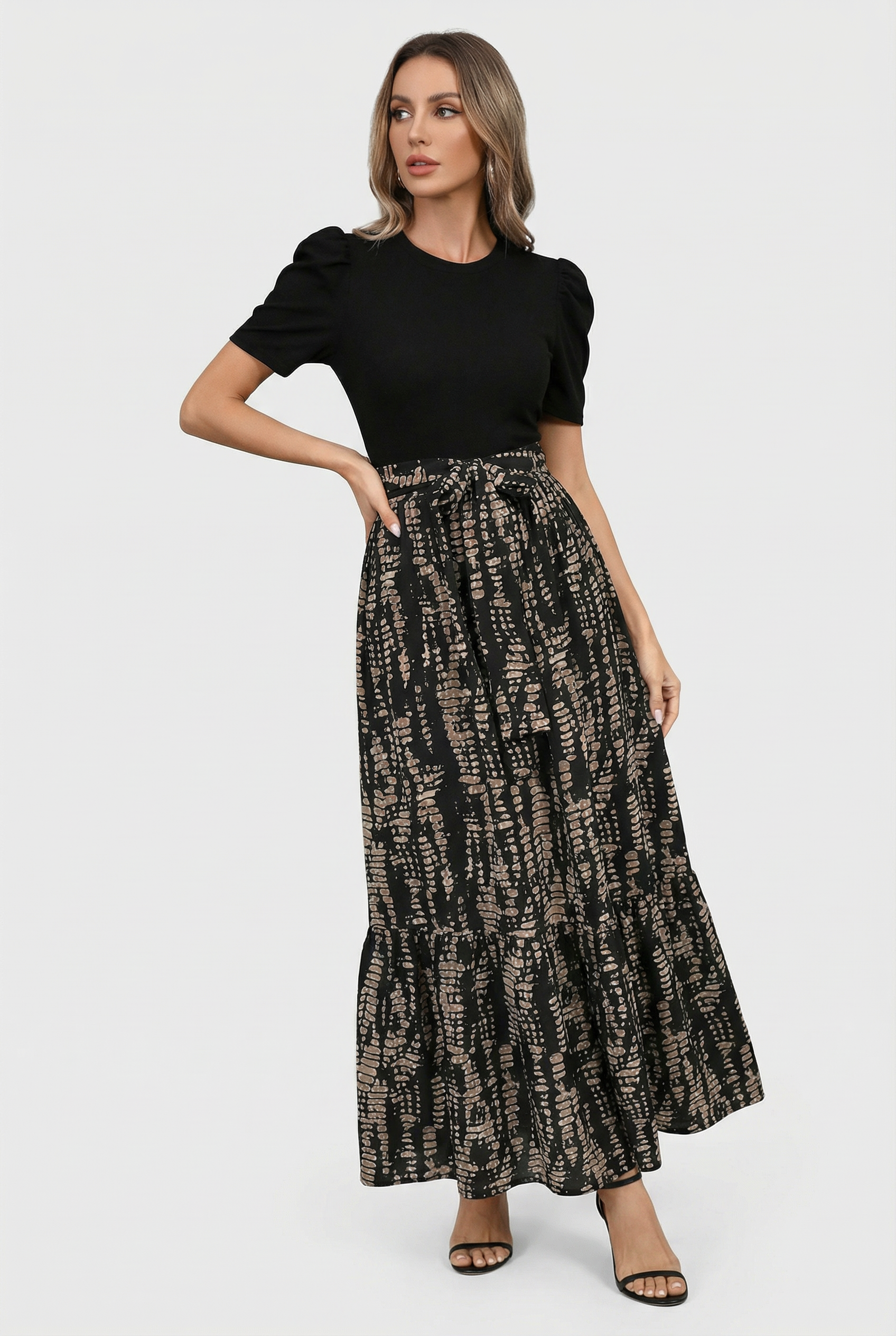 Women's Floral Print A-line Maxi Dress
