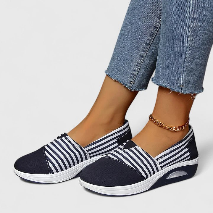 Women's Striped Slip-On Trainers
