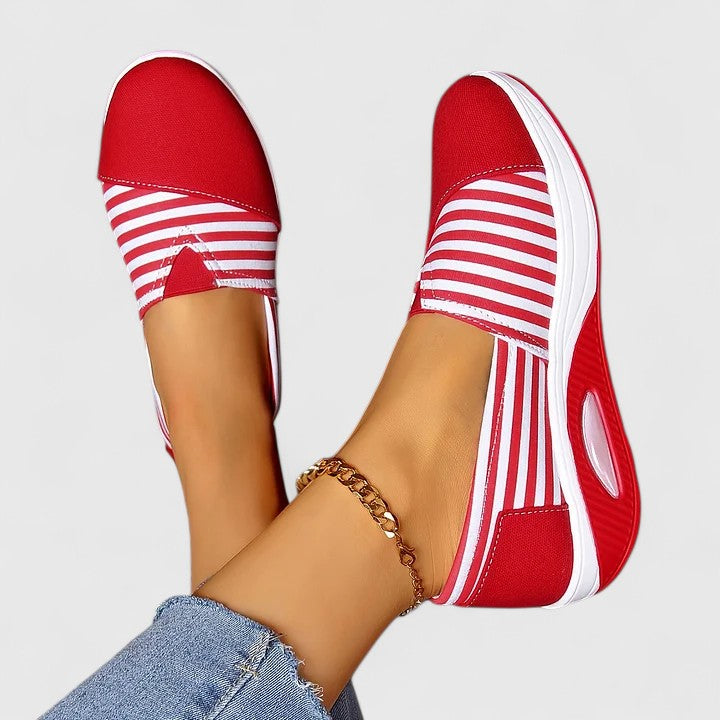Women's Striped Slip-On Trainers