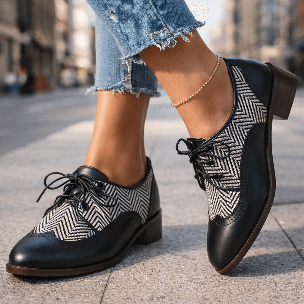 Smart Casual Tweed Herringbone Brogues