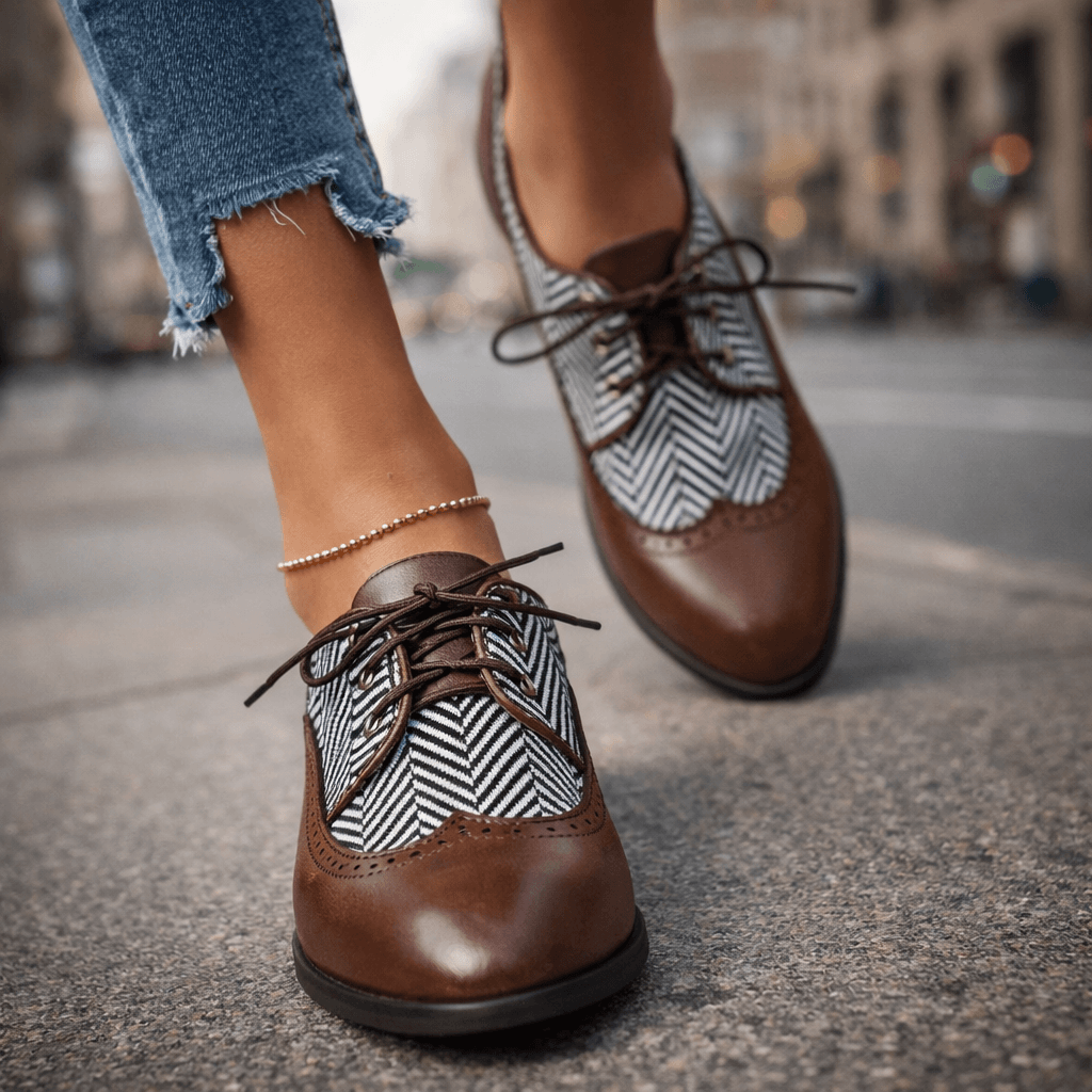 Smart Casual Tweed Herringbone Brogues