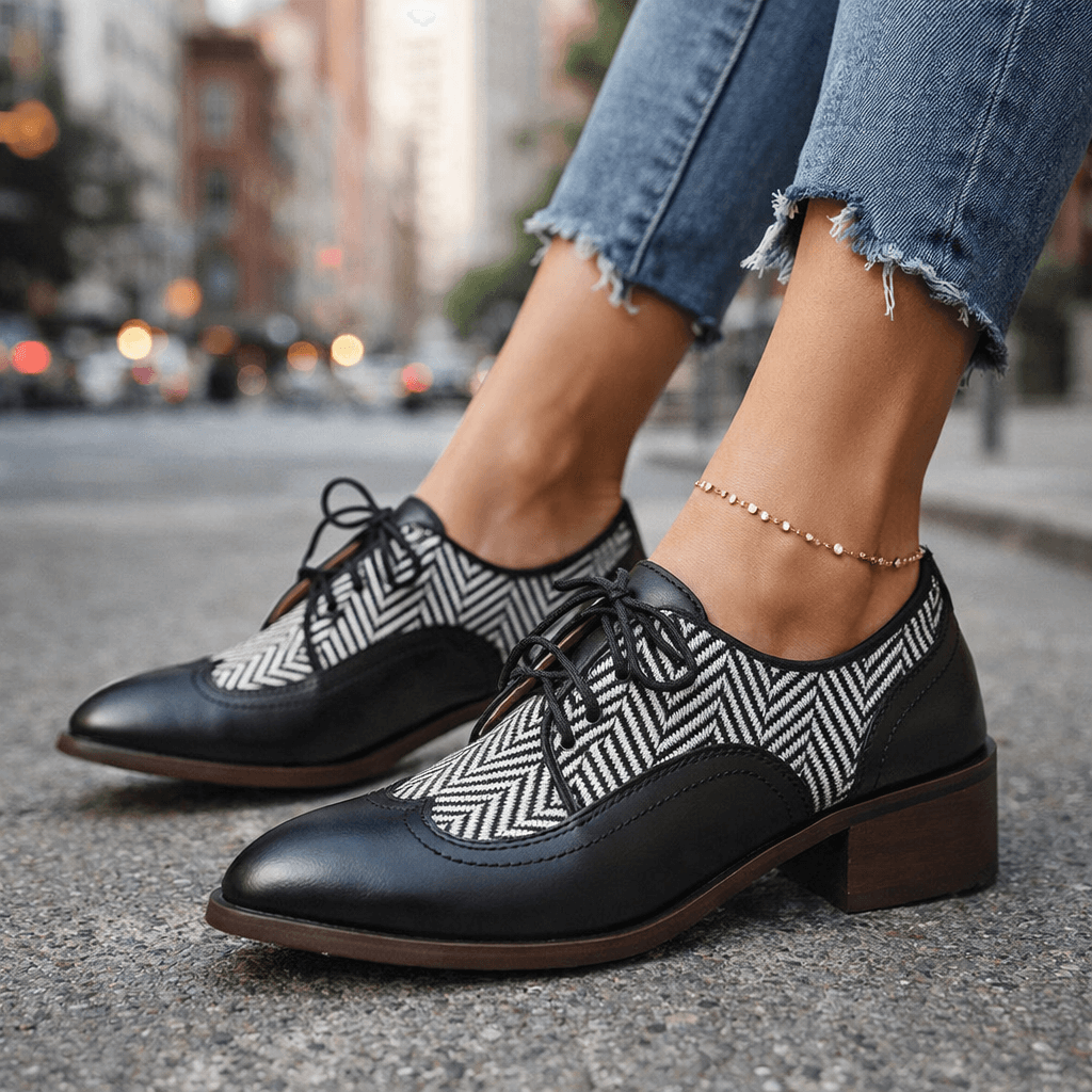 Smart Casual Tweed Herringbone Brogues