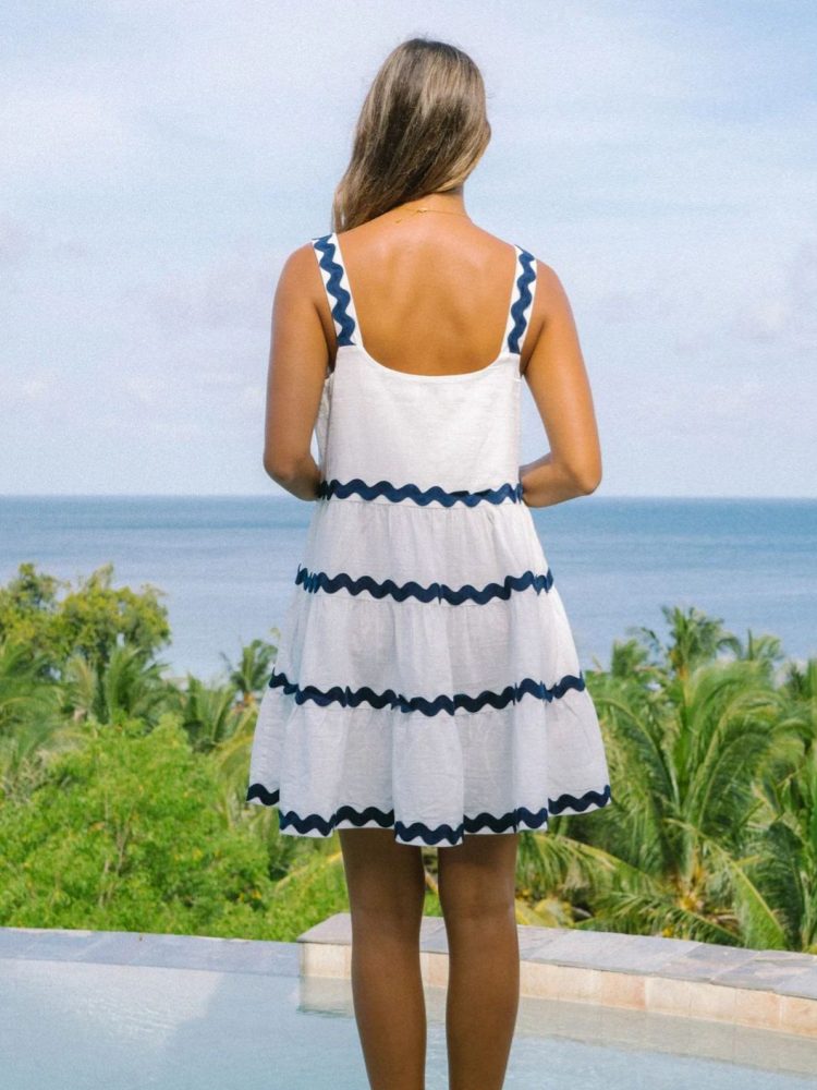 Tiered Square Neck Mini Sundress