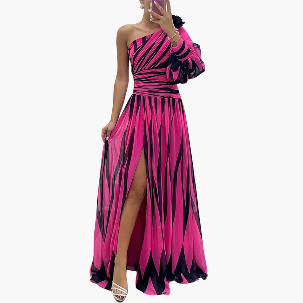 Wedding guest maxi dress back detail view