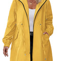 Hooded Full-Zip Drawstring Coat, Plus Size