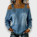 Women's Off-Shoulder Denim Top