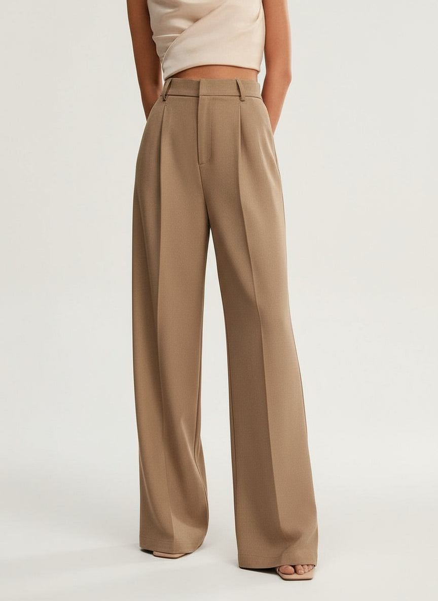 Riviera High Waist Wide Leg Tailored Trousers