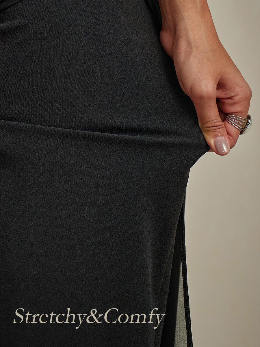Chiffon overlay trousers wedding occasion | Alba Muse