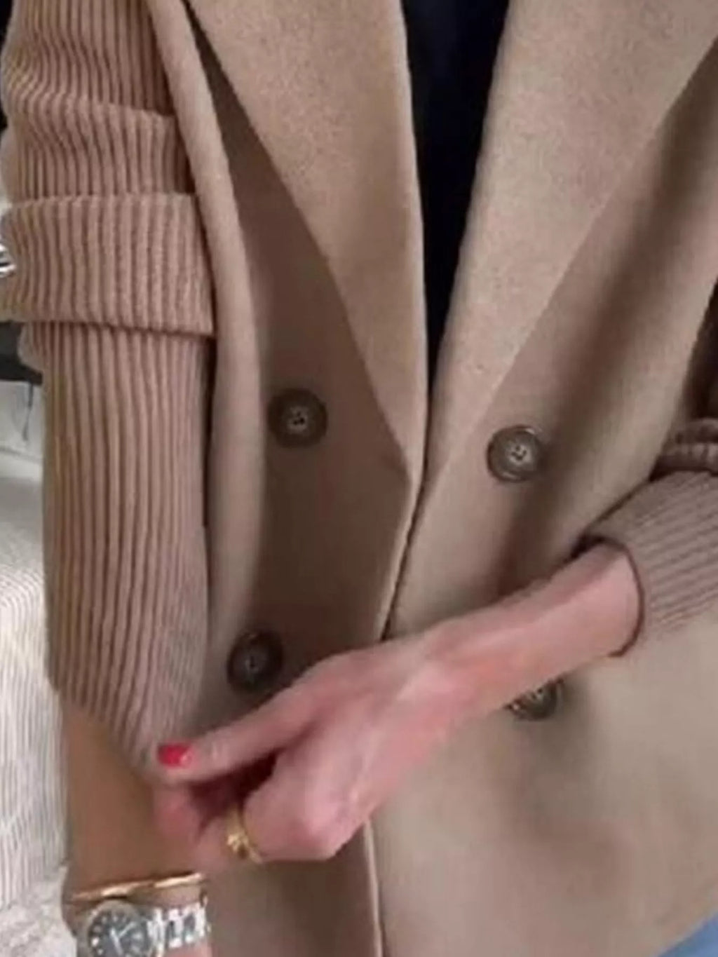 Chocolate Shawl Collar Coat
