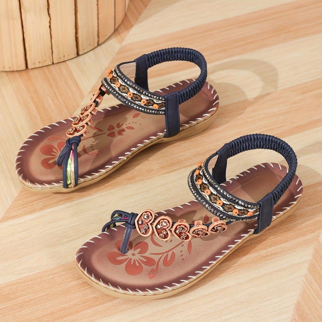 Women's orthopaedic sandals with contoured footbed in caramel, full view