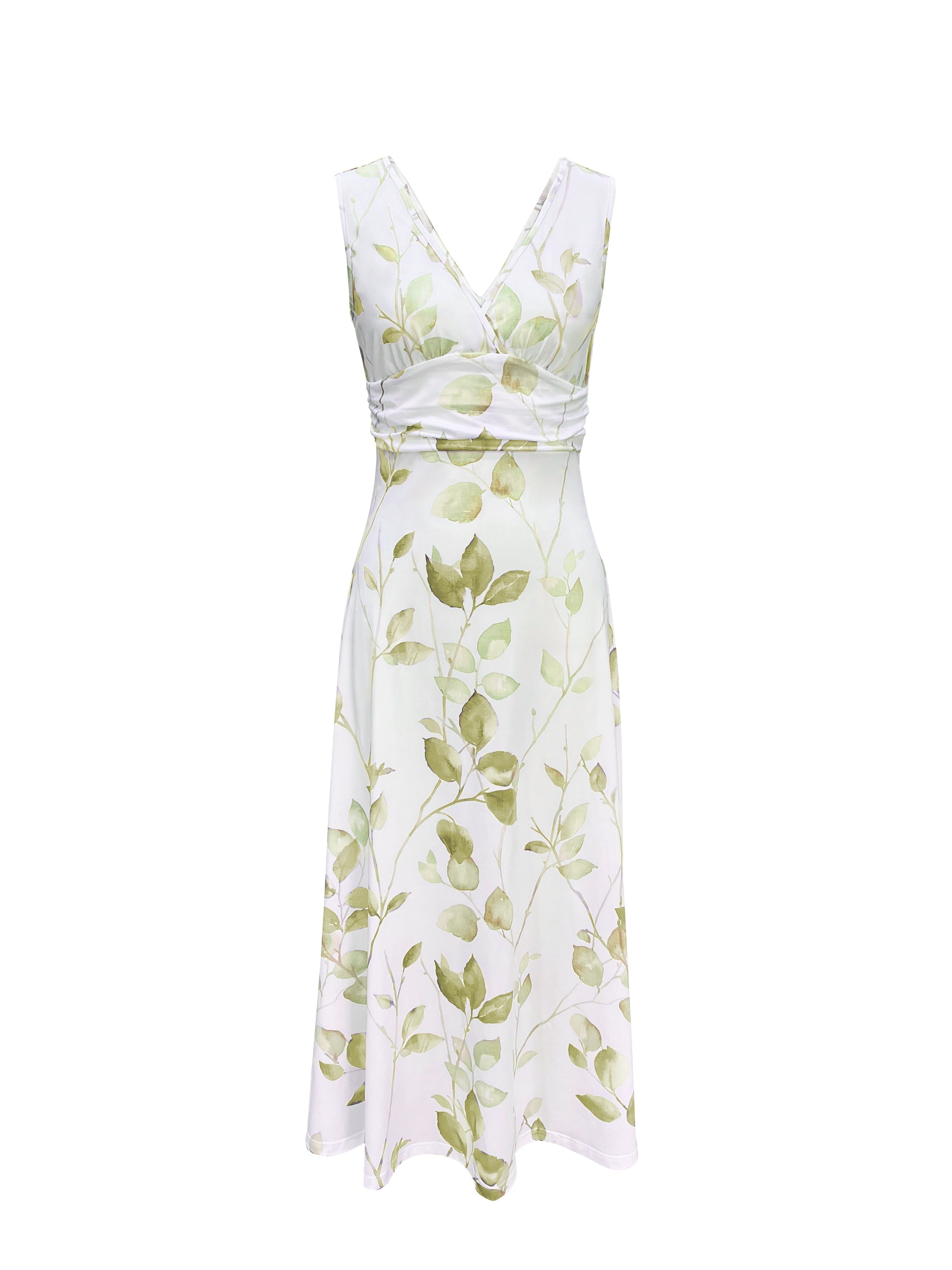 Short Sleeve Printed Floral Summer Midi Dress in Pink, side view