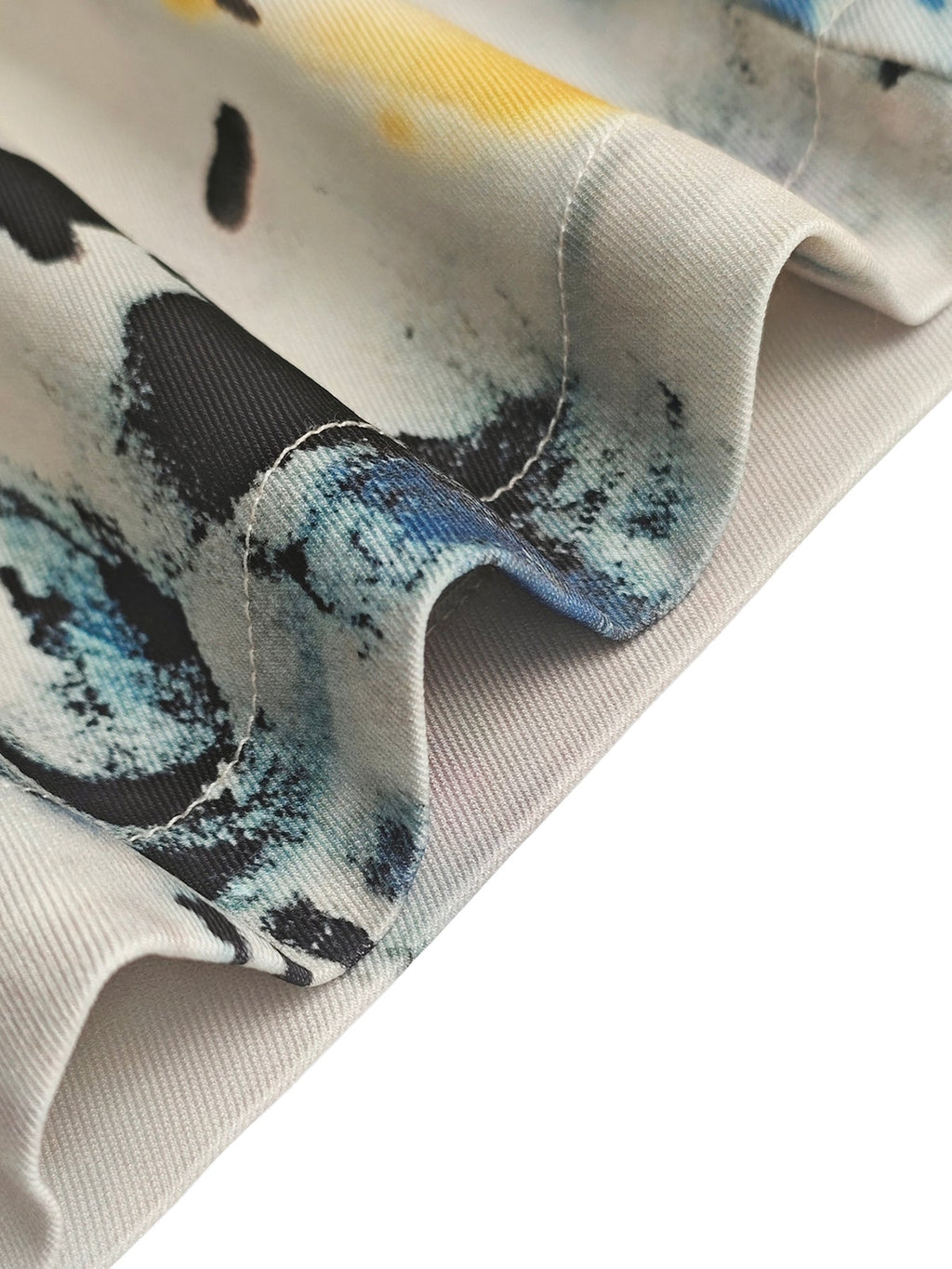 Graffiti Print Wide-Leg High-Waisted Jeans