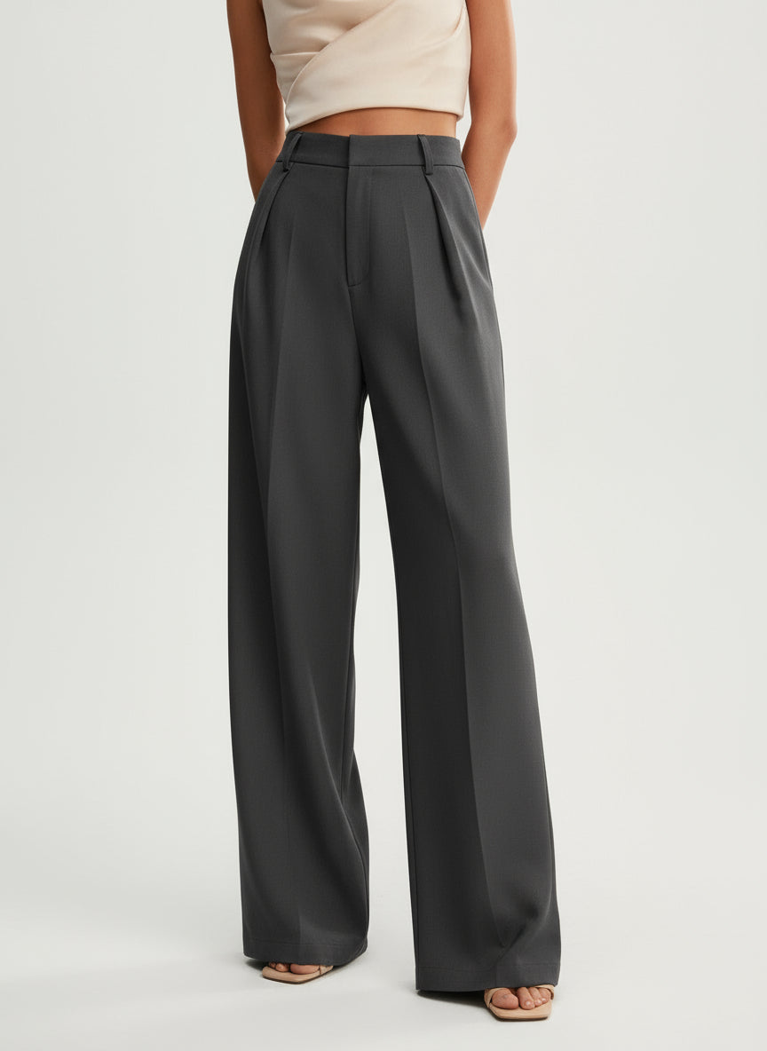 Riviera High Waist Wide Leg Tailored Trousers