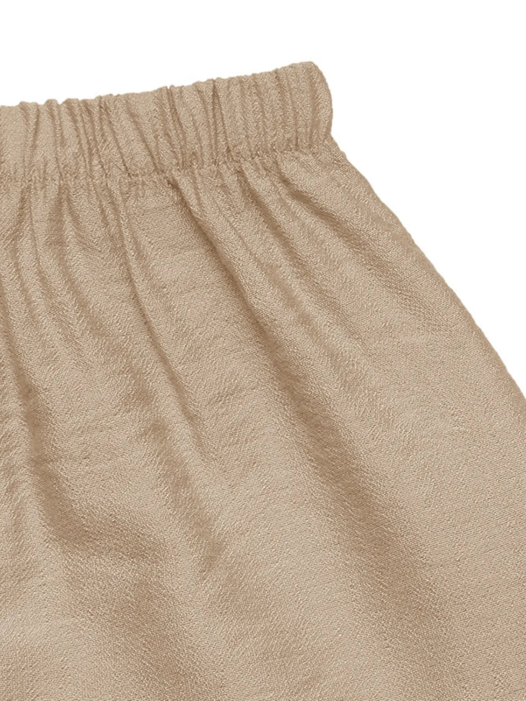 Bohemian Pleated Maxi Skirt in Khaki, detail view