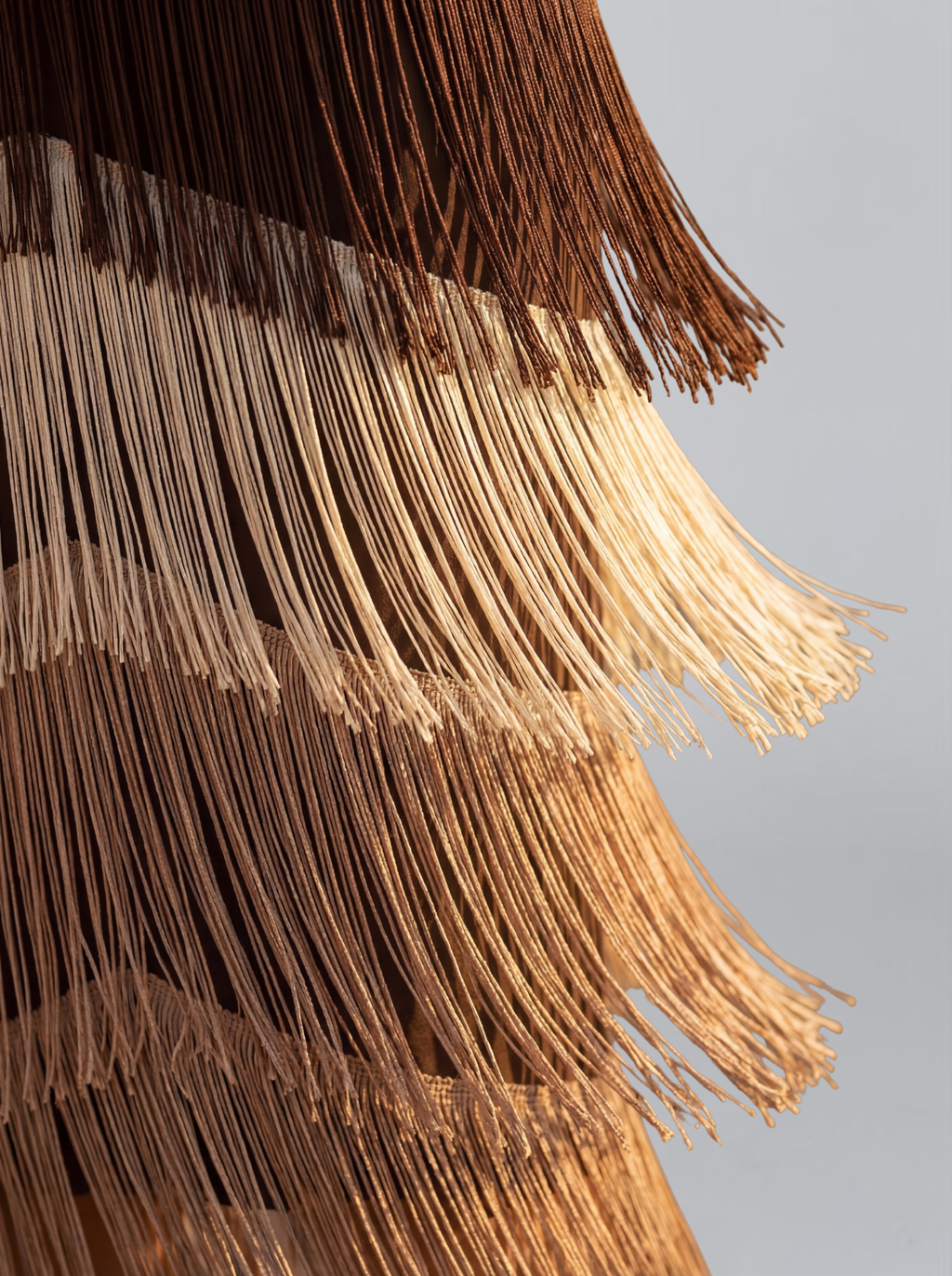 Brown tiered fringe dress