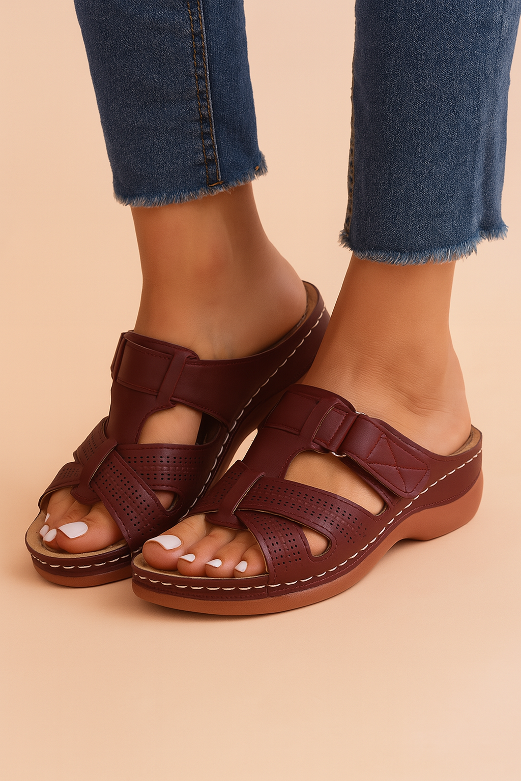 Comfortable flip-flops top view