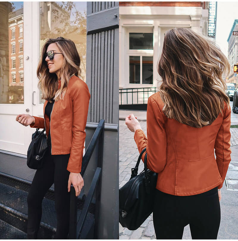 Women's Italian Leather Biker Jacket