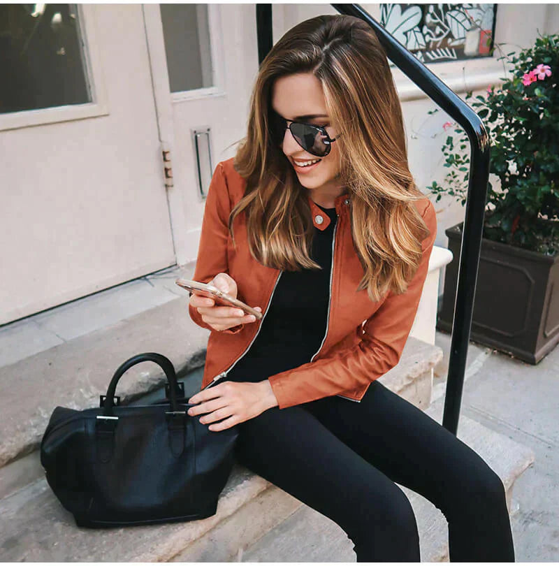 Women's Italian Leather Biker Jacket